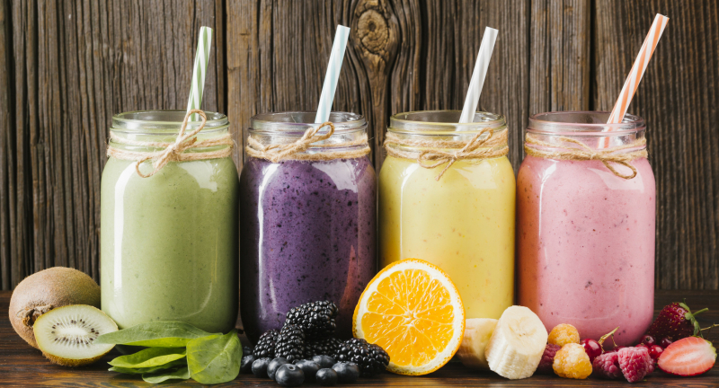 smoothies drink while working home